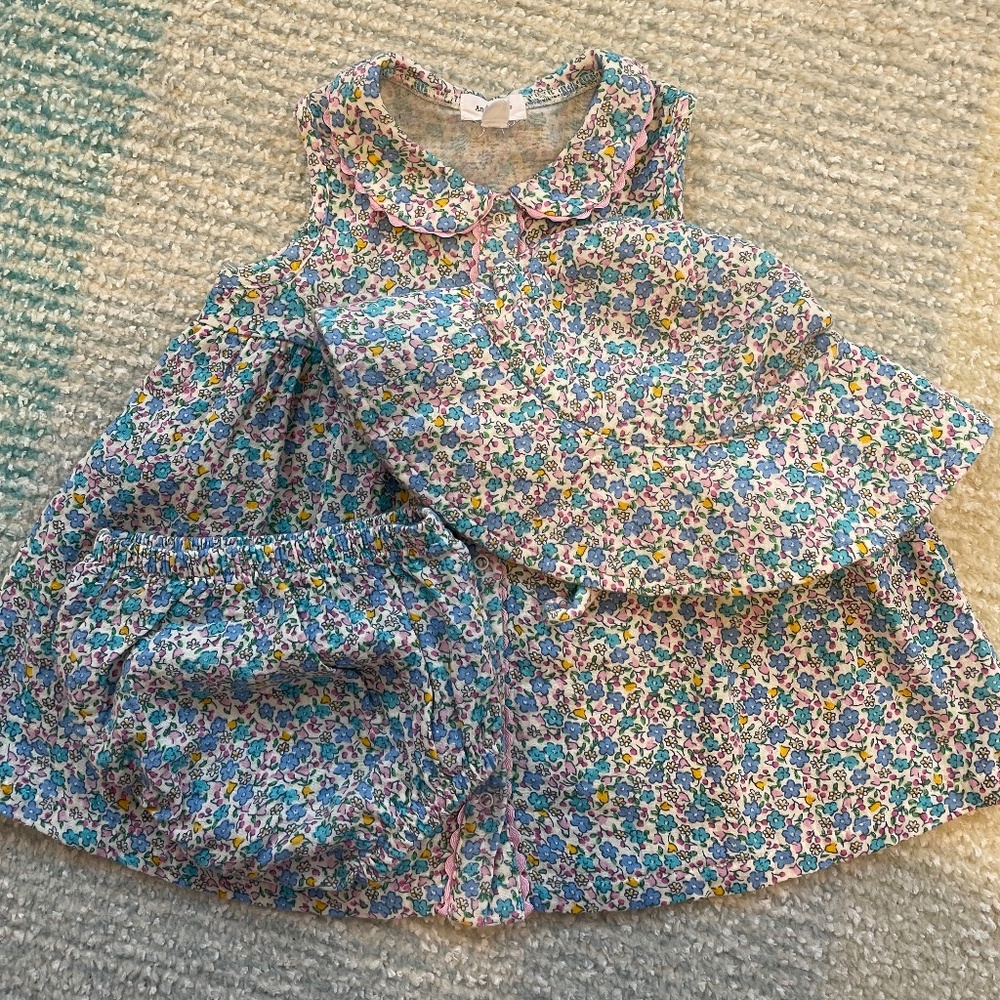 Angel Dear Floral Dress with matching hat